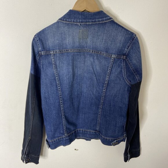 Joe’s Woman Small 2 Tone Denim Snap Button Denim Jean Jacket Joes - Picture 2 of 10